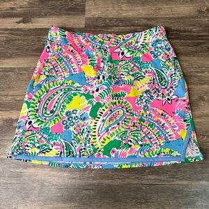 Crown & Ivy Skort Size Medium Pink Paisley Athletic Golf Tennis Skirt